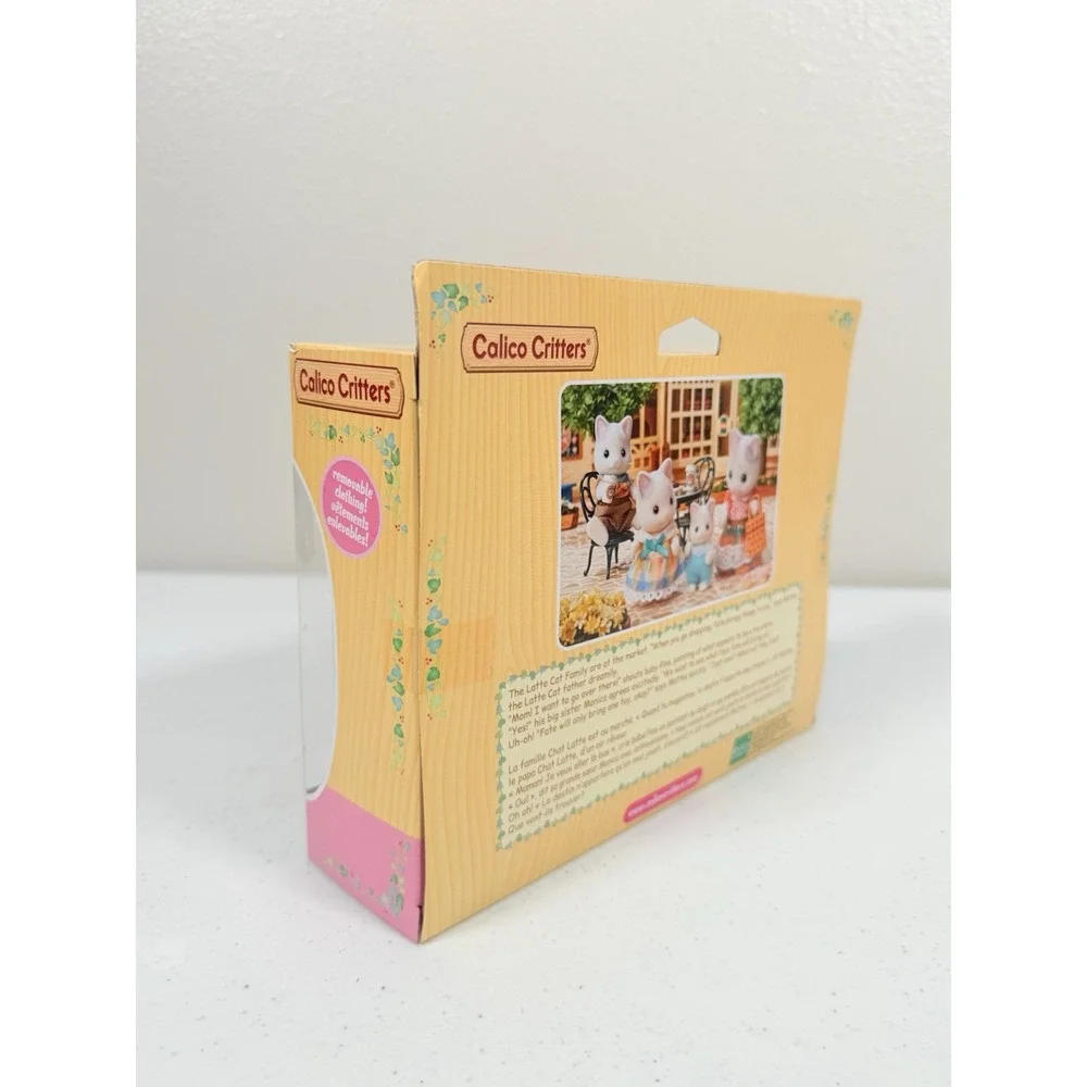 NEW Calico Critters Latte Cat Family Full Set US SELLER Epoch Sylvanian Families
